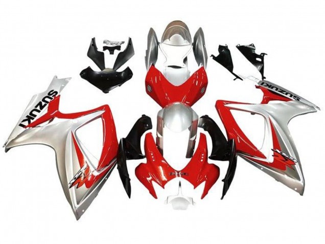 Compra Carenados Moto Suzuki GSXR 600 / GSXR 750 2006-2007 - Plata Rojo Negro