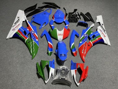 Compra Carenados Moto Yamaha YZF R6 2008-2016 - Blanco Azul Verde Rojo Fiat Dunlop Motul Michelin