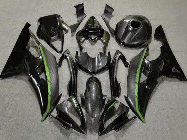 Compra Carenados Moto Yamaha YZF R6 2008-2016 - Negro FibraCarbono Estilo Verde