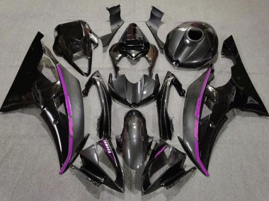 Compra Carenados Moto Yamaha YZF R6 2008-2016 - Negro FibraCarbono Estilo Púrpura