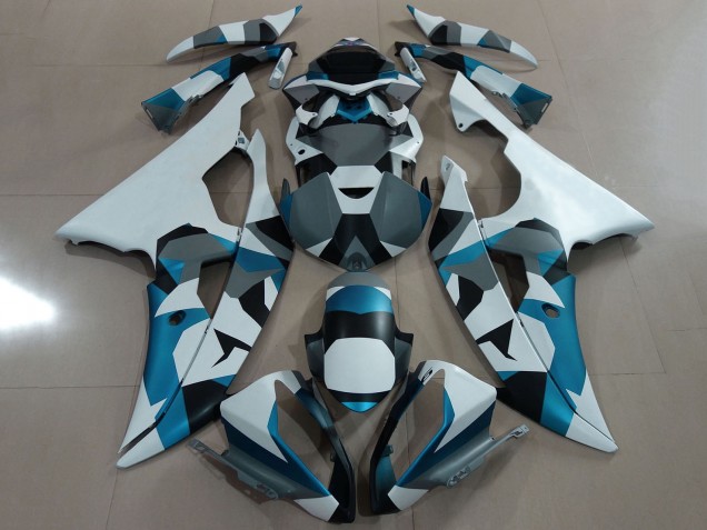 Compra Carenado Moto Yamaha YZF R6 2008-2016 - Blanco Azul Gris Negro Camouflage