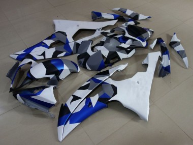 Compra Carenados Moto Yamaha YZF R6 2008-2016 - Blanco Azul Gris Camouflage