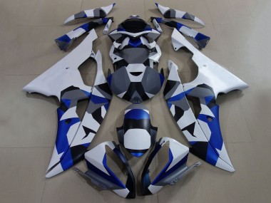 Compra Carenados Moto Yamaha YZF R6 2008-2016 - Blanco Azul Gris Camouflage