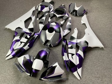 Compra Carenados Moto Yamaha YZF R6 2008-2016 - Blanco Púrpura Gris Negro Camouflage