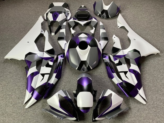 Compra Carenados Moto Yamaha YZF R6 2008-2016 - Blanco Púrpura Gris Negro Camouflage