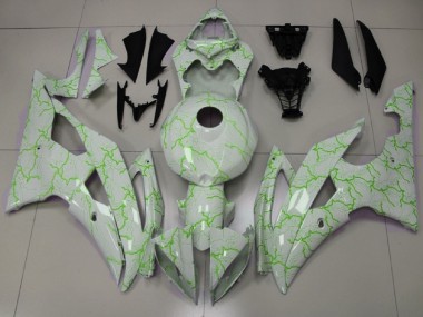 Compra Carenados Moto Yamaha YZF R6 2008-2016 - Blanco Verde Iluminación