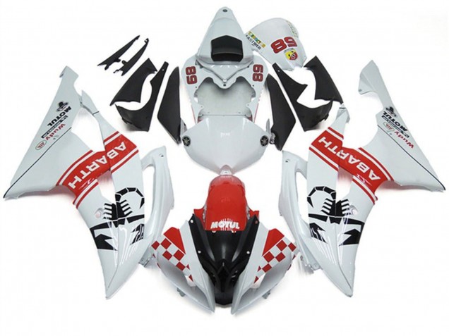 Compra Carenados Moto Yamaha YZF R6 2008-2016 - Blanco Rojo Negro Motul Michelin Abarth 89