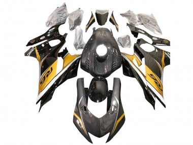 Compra Carenados Moto Yamaha YZF R6 2017-2023 - Oro Blanco Negro Falso FibraCarbono