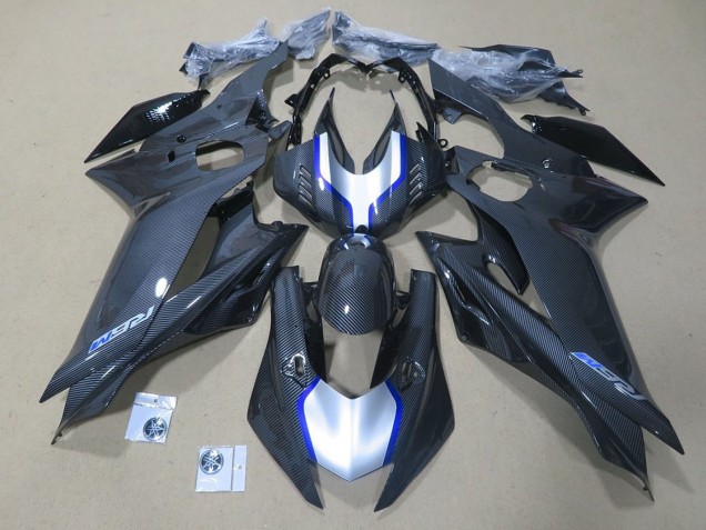 Compra Carenados Moto Yamaha YZF R6 2017-2025 - Plata Azul Negro Falso FibraCarbono