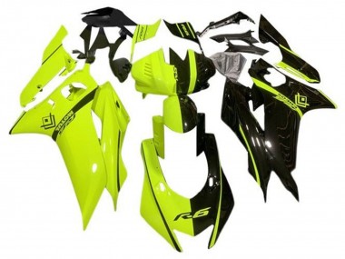 Compra Carenados Moto Yamaha YZF R6 2017-2023 - Neon Amarillo Negro Brillante Dividir