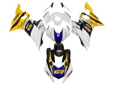 Compra Carenados Moto Yamaha YZF R6 2017-2023 - Blanco Amarillo Azul Negro