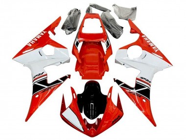 Compra Carenados Moto Yamaha YZF R6 2003-2004 - Rojo Blanco Negro Brillante Raya