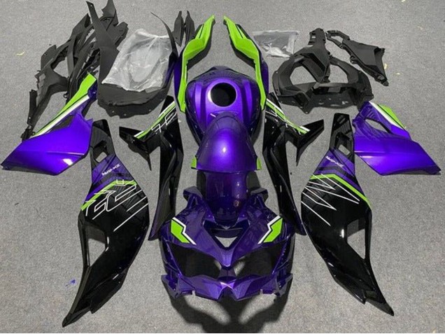 Compra Carenados Moto Kawasaki ZX4R ZX-4RR 2019-2025 - Púrpura Verde Negro