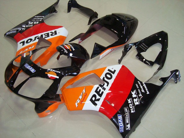 Compra Carenados Moto Honda VTR1000 2000-2006 - Naranja Blanco Rojo Negro Brillante Repsol