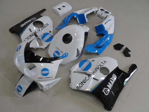 Compra Carenados Moto Honda CBR250RR MC22 1990-1998 - Blanco Azul Negro Brillante Konica Minolta