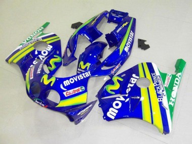 Compra Carenados Moto Honda CBR250RR MC22 1990-1998 - Azul Amarillo Verde MoviStar Castrol