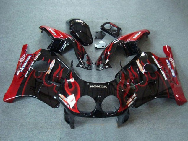 Compra Carenados Moto Honda CBR250RR MC22 1990-1998 - Negro Brillante Rojo Llama