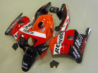Compra Carenados Moto Honda CBR250RR MC22 1990-1998 - Naranja Blanco Rojo Negro Brillante HRC Repsol