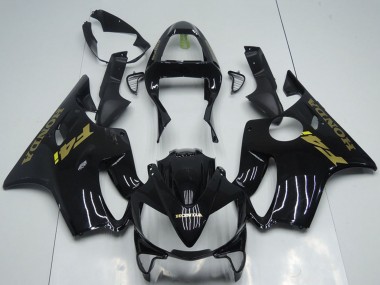 Compra Carenados Moto Honda CBR600 F4i 2001-2003 - Negro Brillante Oro Calcomanías