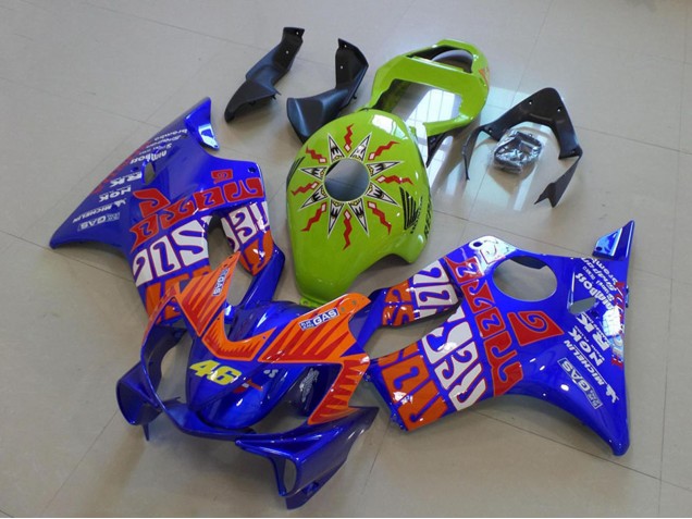 Compra Carenados Moto Honda CBR600 F4i 2001-2003 - Amarillo Azul Naranja Rossi 46