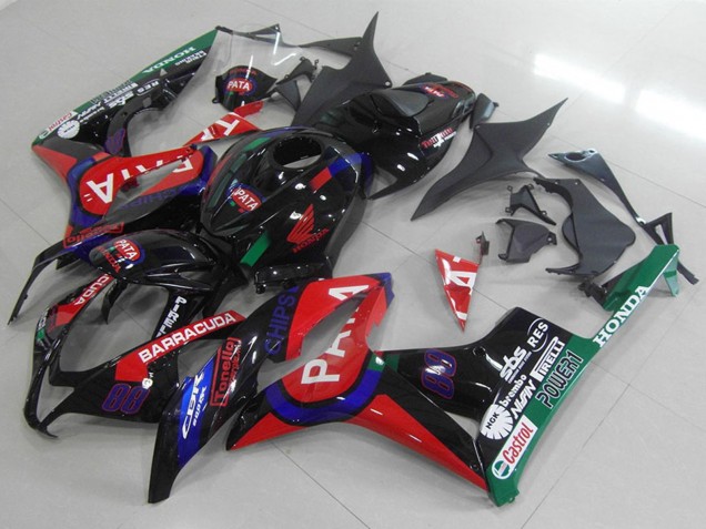 Compra Carenados Moto Honda CBR600RR 2007-2008 - Negro Brillante Rojo Azul Pata