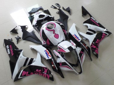 Compra Carenados Moto Honda CBR600RR 2007-2008 - Blanco Rosa Negro Mate HRC Playboy Durex