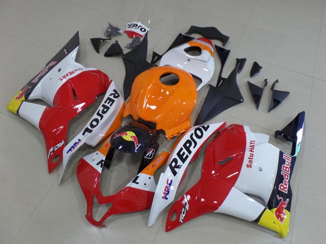 Compra Carenados Moto Honda CBR600RR 2009-2012 - Naranja Blanco Rojo Amarillo Azul Repsol HRC Rojo Bull