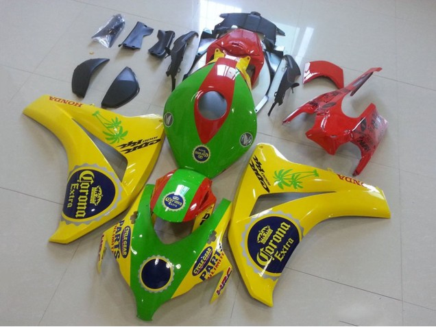 Compra Carenados Moto Honda CBR1000RR 2008-2011 - Amarillo Verde Rojo Negro Corona