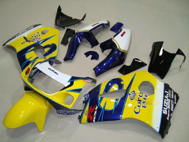 Compra Carenados Moto Suzuki GSXR 600 1996-2000 - Blanco Amarillo Azul Corona
