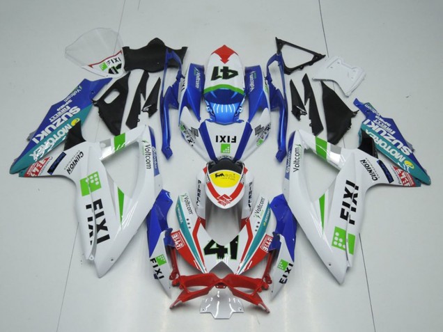 Compra Carenados Moto Suzuki GSXR 1000 2009-2016 - Blanco Azul Rojo Amarillo Verde Fixi 41
