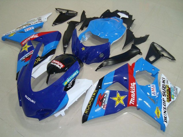 Compra Carenados Moto Suzuki GSXR 1000 2009-2016 - Azul Blanco Rojo Negro Rockstar Carrera
