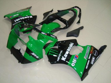 Compra Carenados Moto Kawasaki ZX6R 2000-2002 - Verde Negro Brillante Monstruo