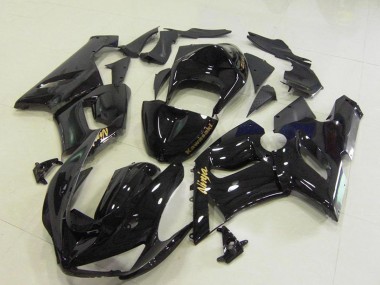 Compra Carenados Moto Kawasaki ZX6R 2005-2006 - Negro Brillante Oro Calcomanías