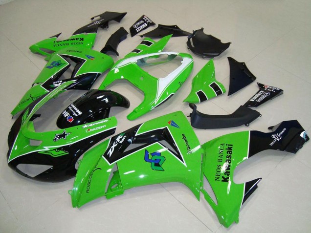Compra Carenados Moto Kawasaki ZX10R 2006-2007 - Verde Blanco Negro Brillante