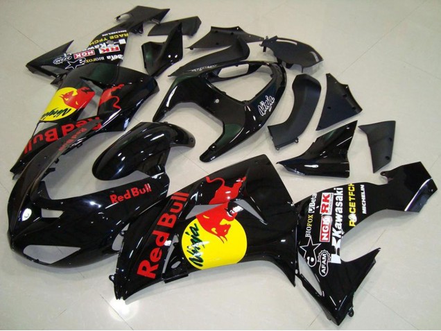 Compra Carenados Moto Kawasaki ZX10R 2006-2007 - Negro Brillante Amarillo Rojo Bull