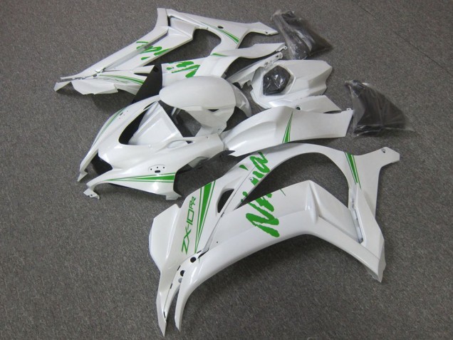 Compra Carenado Moto Kawasaki ZX10R 2016-2020 - Blanco Perla Verde