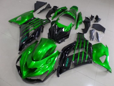 Compra Carenados Moto Kawasaki ZX14R ZZR1400 2012-2024 - Verde Negro Brillante