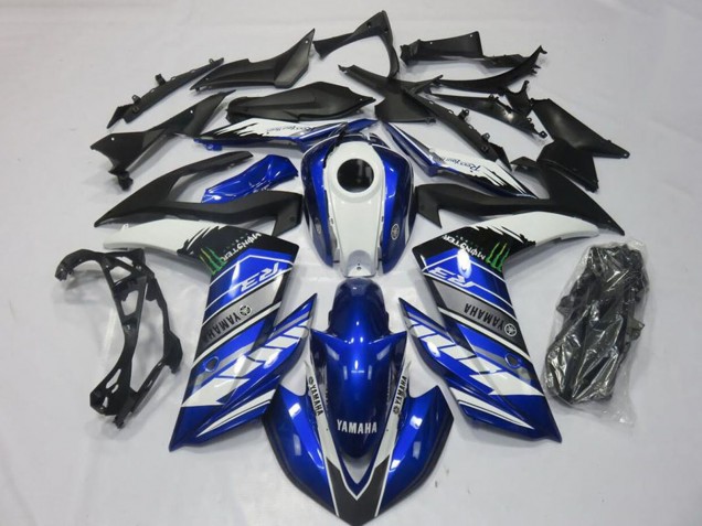 Compra Carenados Moto Yamaha YZF R3 2015-2018 - Azul Blanco Negro Verde Monstruo