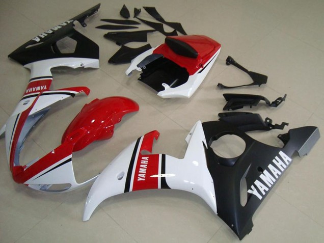 Compra Carenados Moto Yamaha YZF R6 2003-2004 - Blanco Rojo Negro Mate