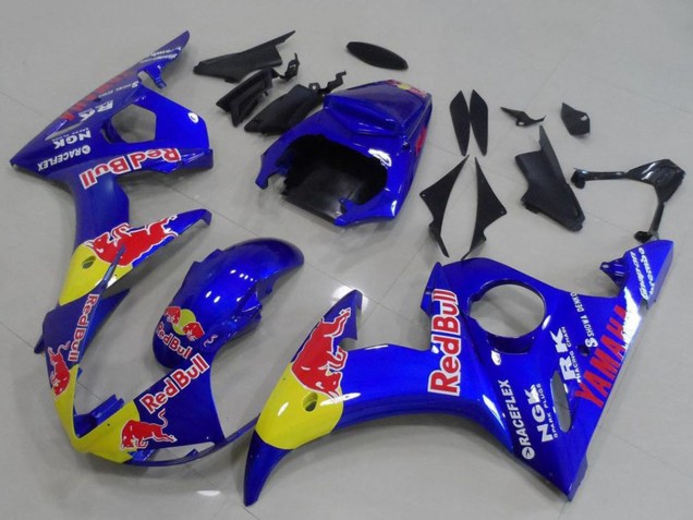 Compra Carenados Moto Yamaha YZF R6 2003-2004 - Azul Amarillo Rojo Bull
