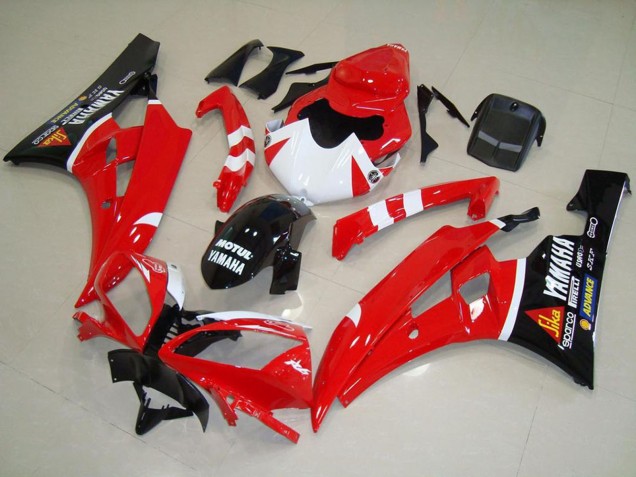 Compra Carenados Moto Yamaha YZF R6 2006-2007 - Rojo Blanco Negro Brillante Motul