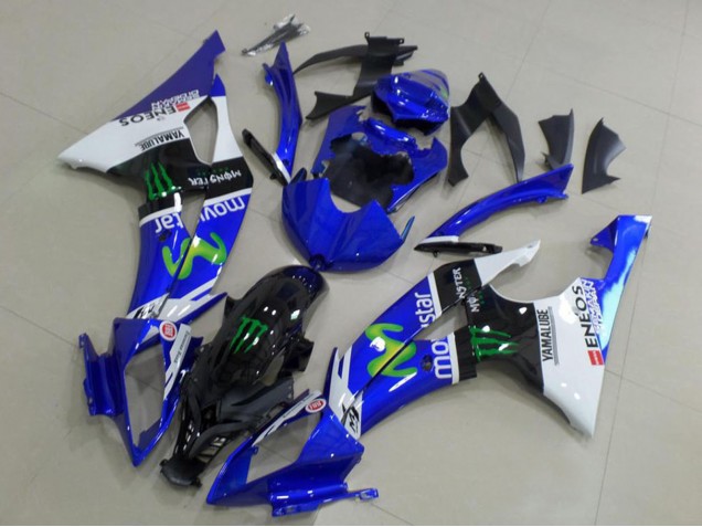 Compra Carenados Moto Yamaha YZF R6 2008-2016 - Blanco Azul Negro Brillante Verde Monstruo MoviStar