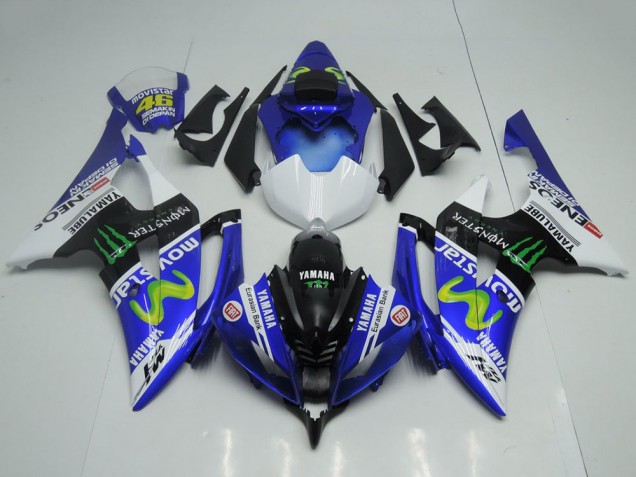 Compra Carenados Moto Yamaha YZF R6 2008-2016 - Azul Blanco Negro Brillante Verde Monstruo MoviStar Yamalube ENEOS
