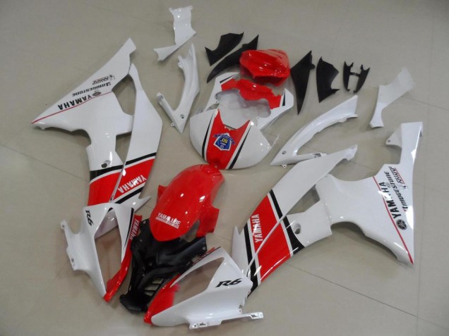 Compra Carenados Moto Yamaha YZF R6 2008-2016 - Blanco Rojo Negro Raya OEM Estilo