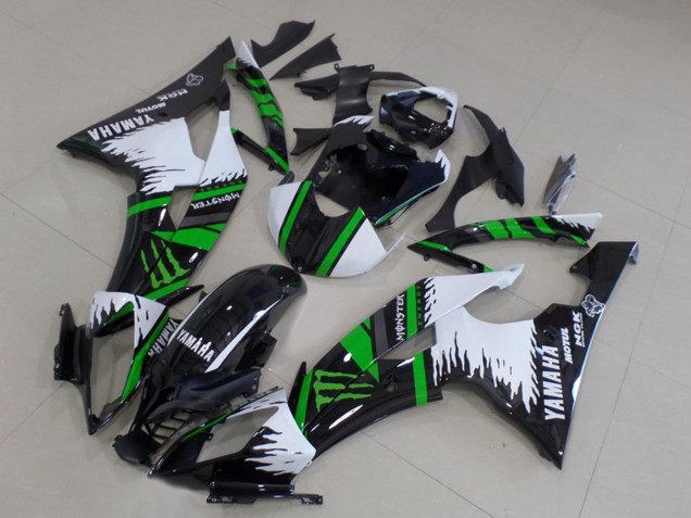 Compra Carenados Moto Yamaha YZF R6 2008-2016 - Blanco Negro Brillante Verde Monstruo Motul