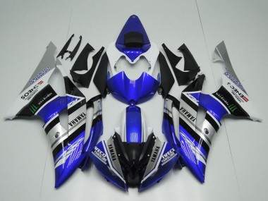 Compra Carenados Moto Yamaha YZF R6 2008-2016 - Blanco Azul Plata Negro Monstruo ENEOS Yamalube Semakin Didepan