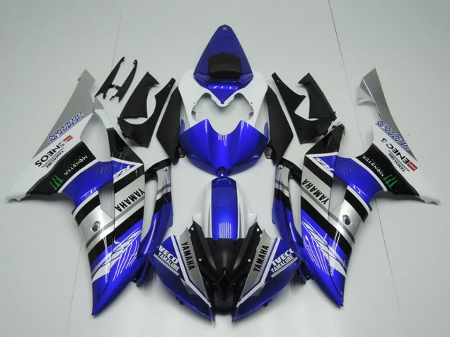 Compra Carenados Moto Yamaha YZF R6 2008-2016 - Blanco Azul Plata Negro Monstruo ENEOS Yamalube Semakin Didepan