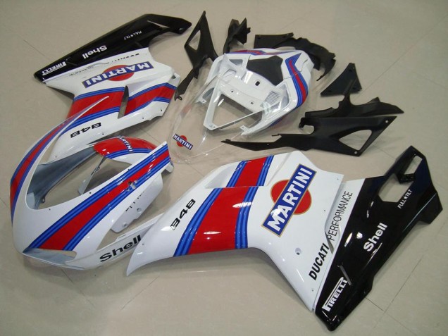 Compra Carenados Moto Ducati 848 2007-2014 - Blanco Rojo Verde Negro Brillante Martini