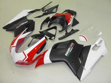 Compra Carenados Moto Ducati 1098 2007-2014 - Blanco Rojo Negro Mate Corse
