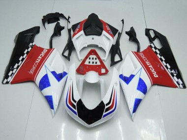 Compra Carenados Moto Ducati 848 1098 1198 2007-2014 - Blanco Rojo Azul Negro Brillante Corse